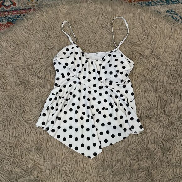 Polkadot Tankini top size large - Picture 1 of 3